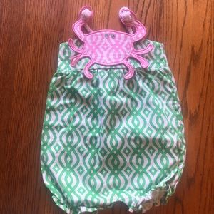 Mud pie little girl one piece outfit.